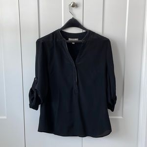Black silk blouse
